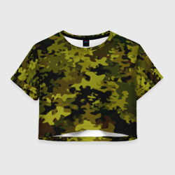 Женская футболка Crop-top 3D Camouflage