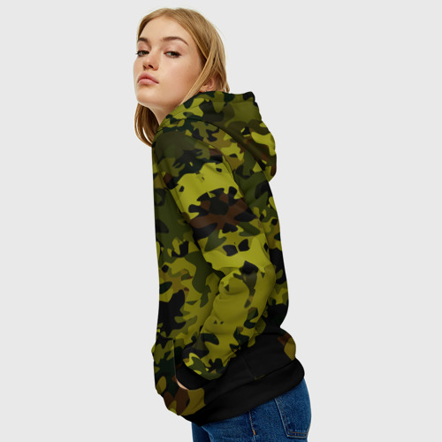 Женская толстовка 3D с принтом Camouflage, вид сбоку #3