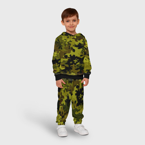 Детский костюм с толстовкой 3D Camouflage, цвет черный - фото 3
