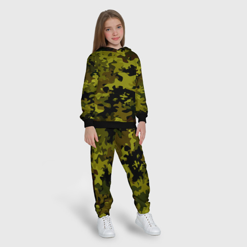 Детский костюм с толстовкой 3D Camouflage, цвет черный - фото 5