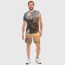 Мужской костюм с шортами 3D Геральт - Игни - фото 2