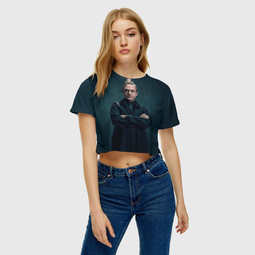 Женская футболка Crop-top 3D Доктор Ватсон, цвет 3D печать - фото 3