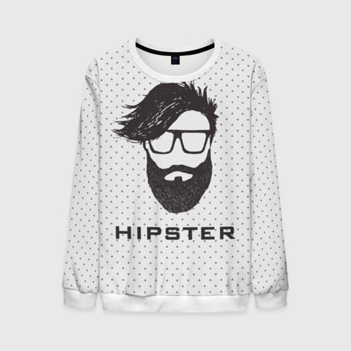 Мужской свитшот 3D Hipster, цвет белый