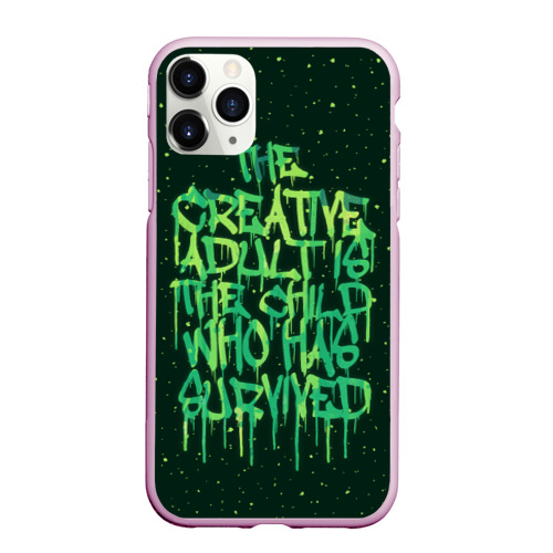 Чехол для iPhone 11 Pro Max матовый The Creative, цвет розовый