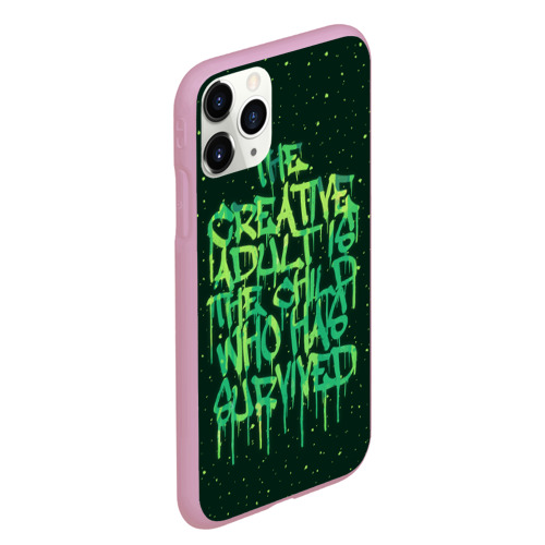 Чехол для iPhone 11 Pro Max матовый The Creative, цвет розовый - фото 3