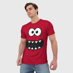 Мужская футболка 3D Веселый монстрик - фото 2