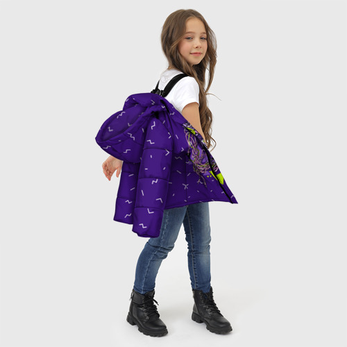 Зимняя куртка для девочек 3D Сова хипстер, цвет светло-серый - фото 6