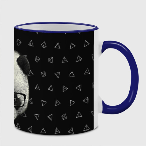 Кружка с полной запечаткой Умная панда, цвет Кант синий