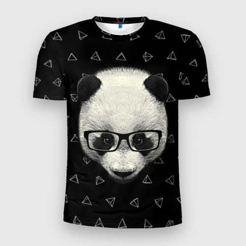 Мужская футболка 3D Slim Умная панда