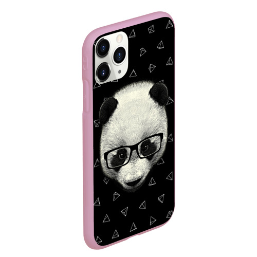 Чехол для iPhone 11 Pro Max матовый Умная панда, цвет розовый - фото 3