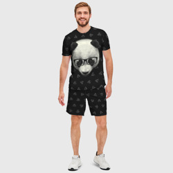 Мужской костюм с шортами 3D Умная панда - фото 2