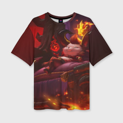 Женская футболка oversize 3D Teemo