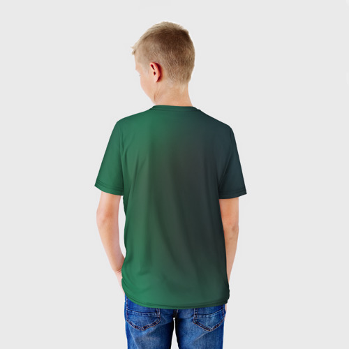 Детская футболка 3D с принтом Twitch, вид сзади #2