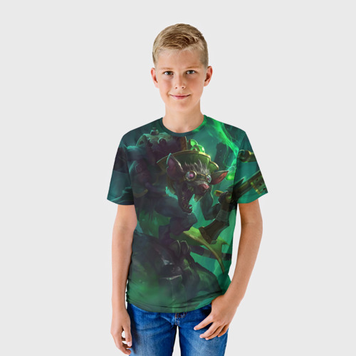 Детская футболка 3D с принтом Twitch, фото на моделе #1