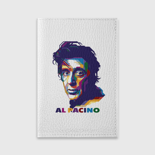 Обложка для паспорта матовая кожа Al Pacino, цвет синий