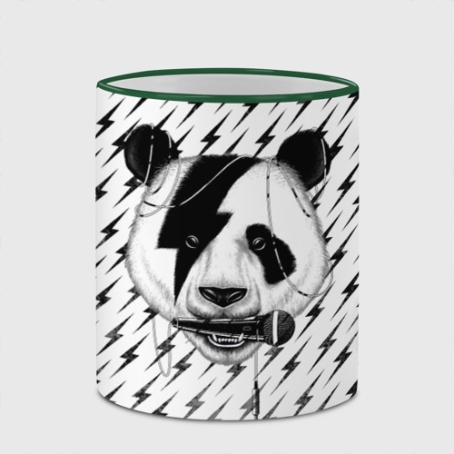 Кружка с полной запечаткой Панда вокалист, цвет Кант зеленый - фото 4