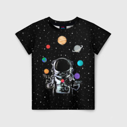 Детская футболка 3D Космический жонглер