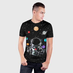 Мужская футболка 3D Slim Космический жонглер - фото 2