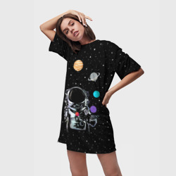 Платье-футболка 3D Космический жонглер - фото 2