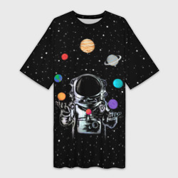 Платье-футболка 3D Космический жонглер