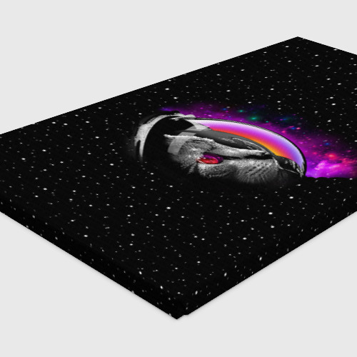 Холст прямоугольный Космический кот, цвет 3D печать - фото 4