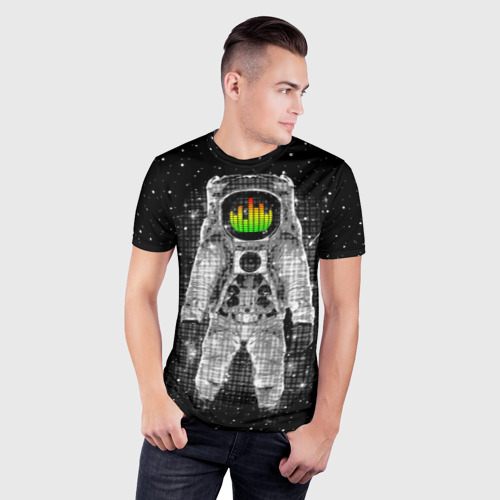 Мужская футболка 3D Slim Музыкальный космонавт - фото 3