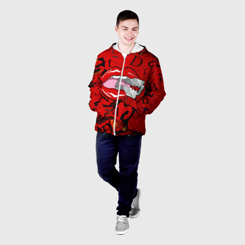 Мужская куртка 3D Поп-арт, опасная бритва, цвет 3D печать - фото 3