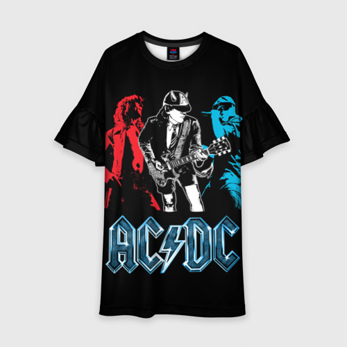 Детское платье 3D AC/DC 8, цвет 3D печать