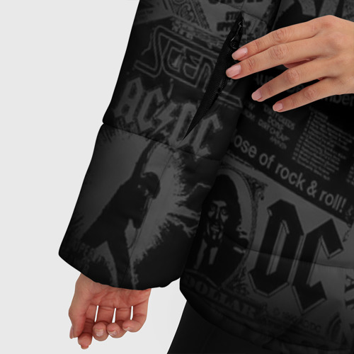 Женская зимняя куртка 3D с принтом AC/DC 6, фото #4