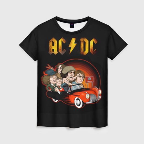 Женская футболка 3D с принтом AC/DC 5, вид спереди #2