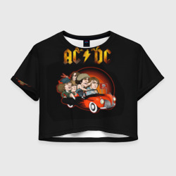 Женская футболка Crop-top 3D AC/DC 5