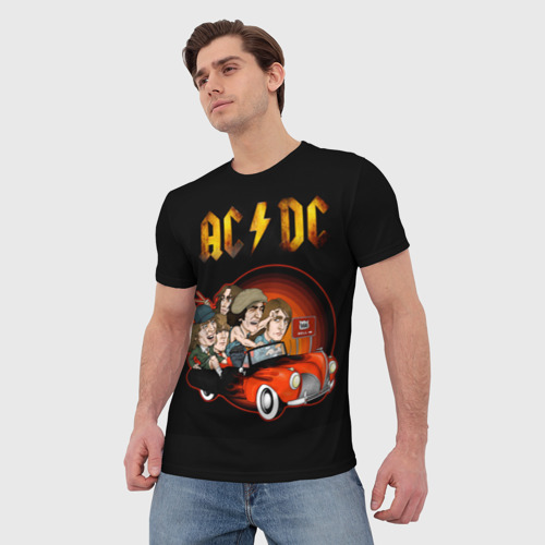 Мужская футболка 3D с принтом AC/DC 5, фото на моделе #1
