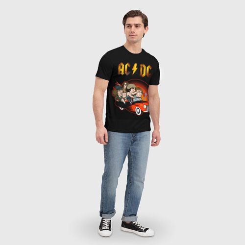 Мужская футболка 3D с принтом AC/DC 5, вид сбоку #3