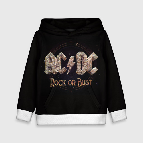 Детская толстовка 3D AC/DC 4, цвет белый