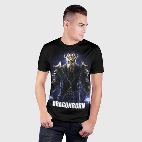 Мужская футболка 3D Slim Dragonborn, цвет 3D печать - фото 3