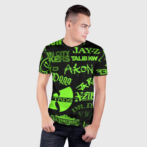 Мужская футболка 3D Slim Hip-Hop, цвет 3D печать - фото 3