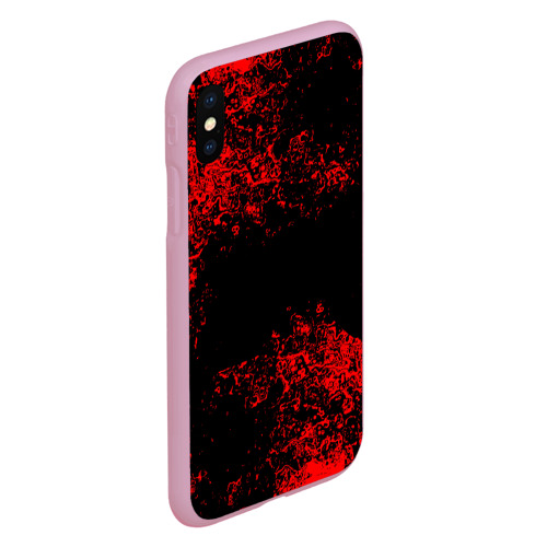 Чехол для iPhone XS Max матовый Капли красок, цвет розовый - фото 3