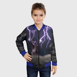 Детский бомбер 3D Грозовой кошак с молниями - фото 2