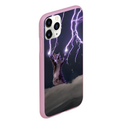 Чехол для iPhone 11 Pro Max матовый Грозовой кошак с молниями - фото 2