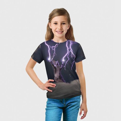 Детская футболка 3D Грозовой кошак - фото 5