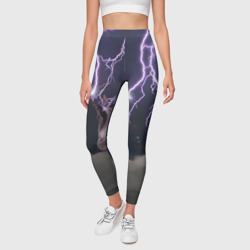 Леггинсы 3D Грозовой кошак с молниями - фото 2