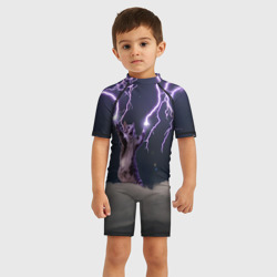 Детский купальный костюм 3D Грозовой кошак с молниями - фото 2