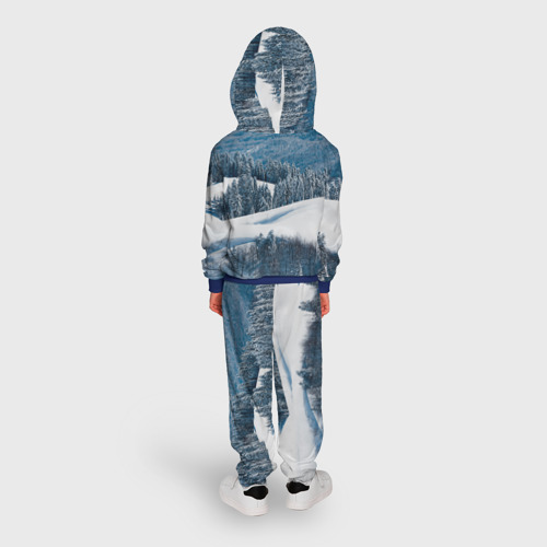 Детский костюм с толстовкой 3D Красная поляна, цвет синий - фото 4