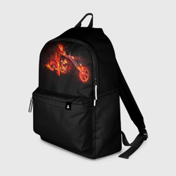 Рюкзак 3D Огненный байкер