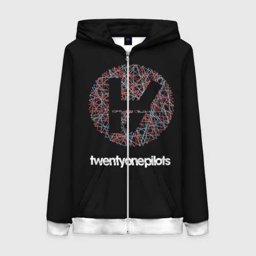 Женская Толстовка на молнии Twenty one pilots (3D)