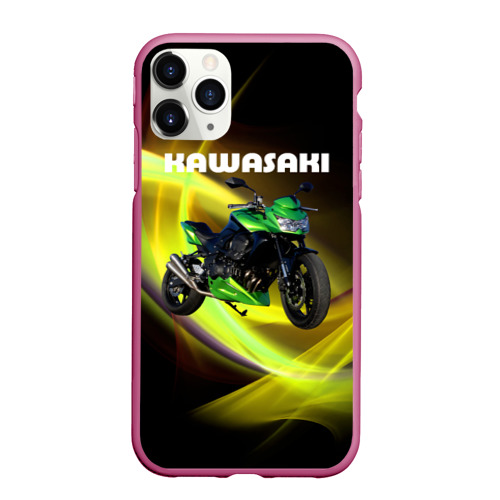 Чехол для iPhone 11 Pro Max матовый Kawasaki, цвет малиновый