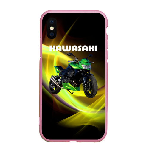 Чехол для iPhone XS Max матовый Kawasaki, цвет розовый