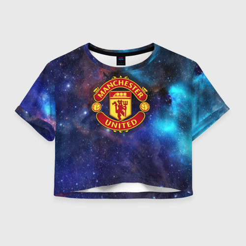 Женская футболка Crop-top 3D Manchester United