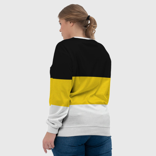 Женский свитшот 3D Российская империя - флаг с гербом - фото 7