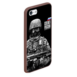 Чехол для iPhone 5/5S матовый Служу России - солдат спецназа - фото 2